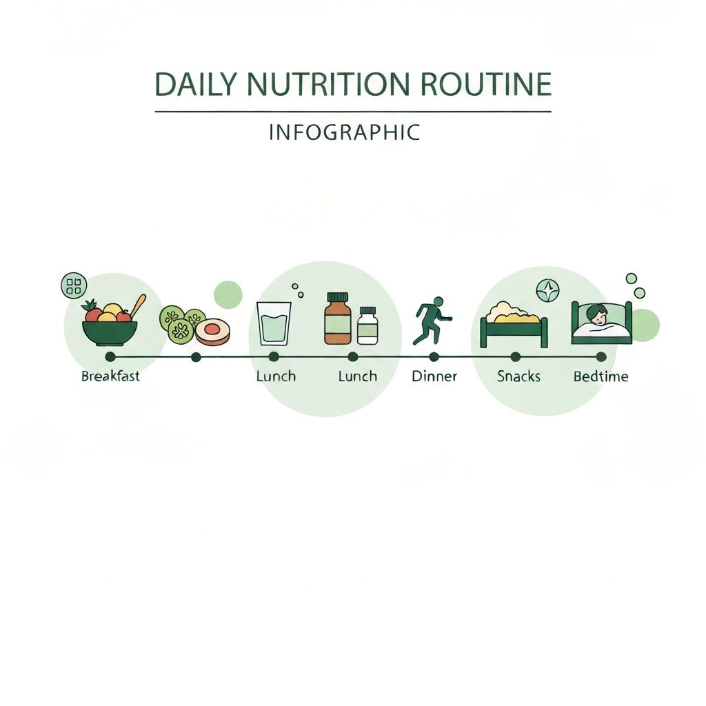 Infografik rutinitas nutrisi harian